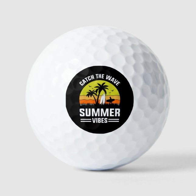 Catch The Wave Summer Vibes-64193 Golf Balls (Front)