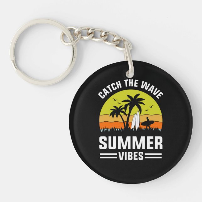 Catch The Wave Summer Vibes-64193 Key Ring (Front)