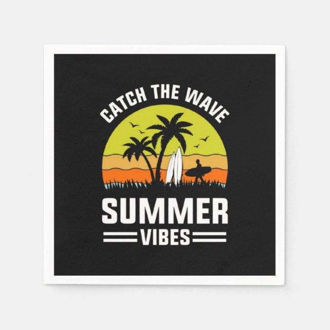 Catch The Wave Summer Vibes-64193 Napkin (Front)