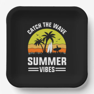 Catch The Wave Summer Vibes-64193 Paper Plate