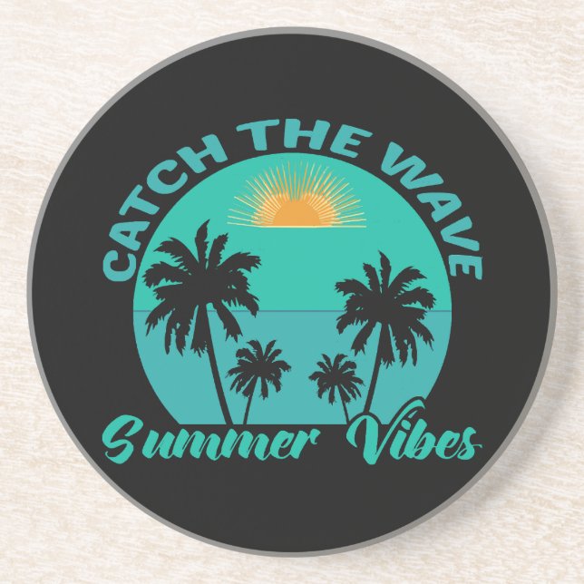Catch the Wave Summer Vibes Coaster (Front)