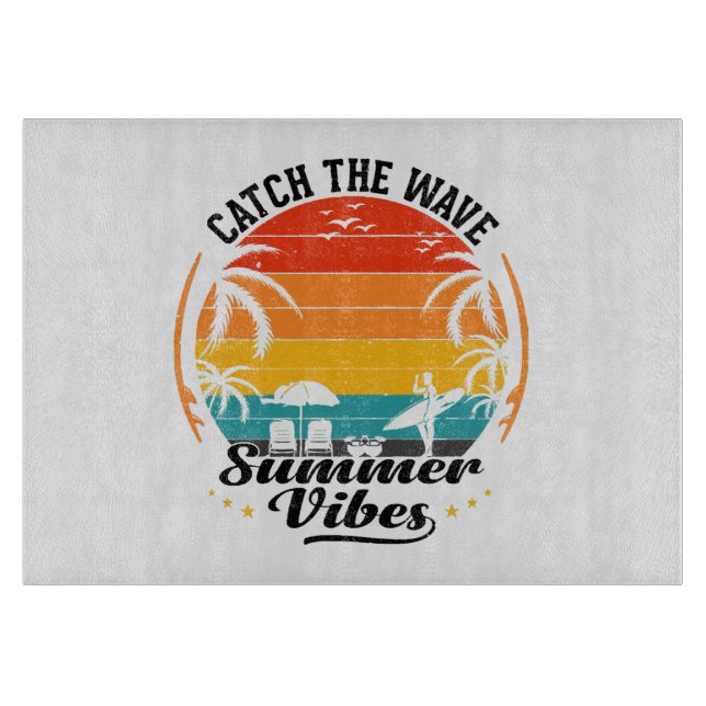 Catch the Wave Summer Vibes Cutting Board (Front)