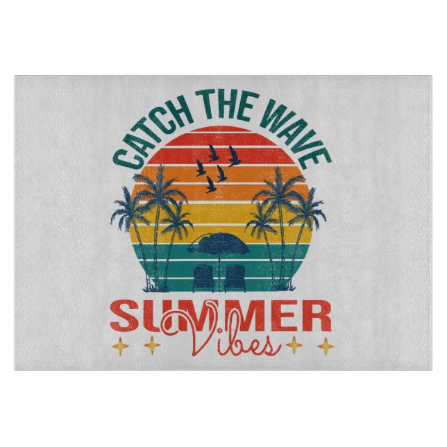 Catch the Wave Summer Vibes Cutting Board (Front)