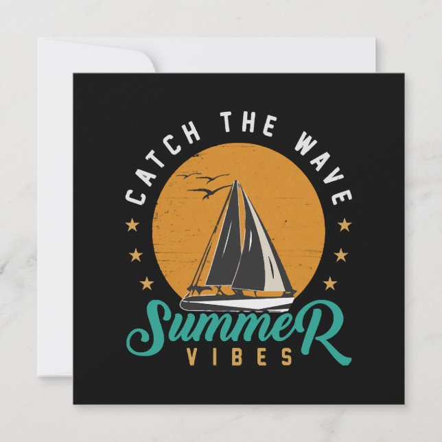 Catch the Wave Summer Vibes Invitation (Front)