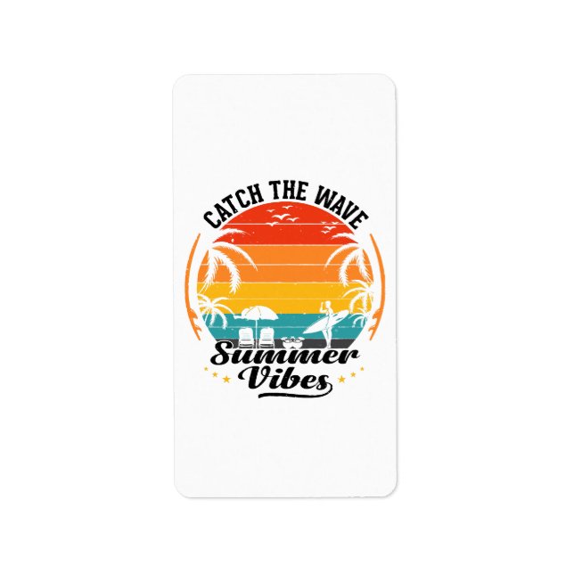 Catch the Wave Summer Vibes Label (Front)