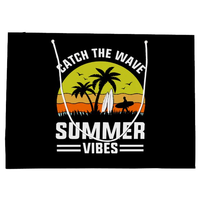 Catch the Wave Summer Vibes Large Gift Bag (Back)