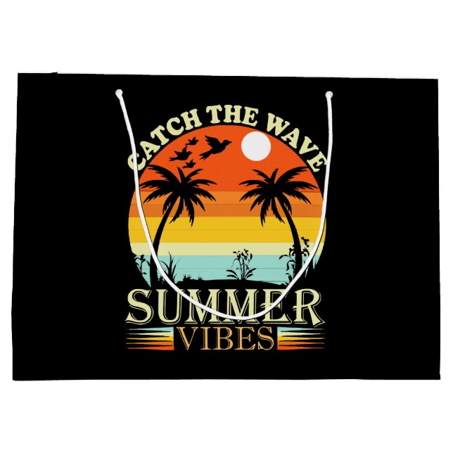 Catch the Wave Summer Vibes Large Gift Bag (Back)