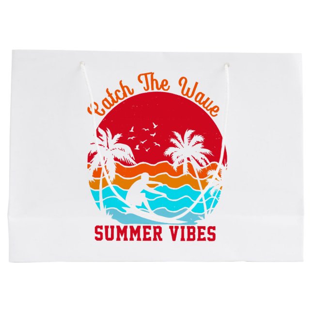 Catch the Wave Summer Vibes Large Gift Bag (Back)