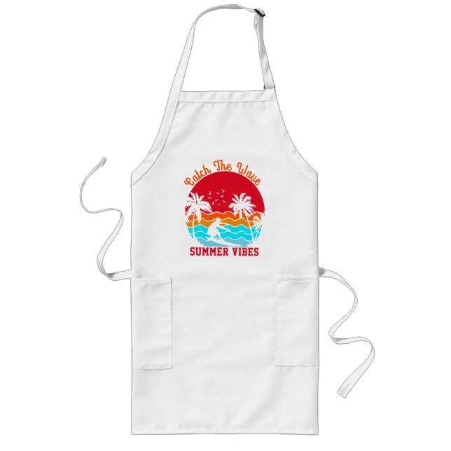 Catch the Wave Summer Vibes Long Apron (Front)
