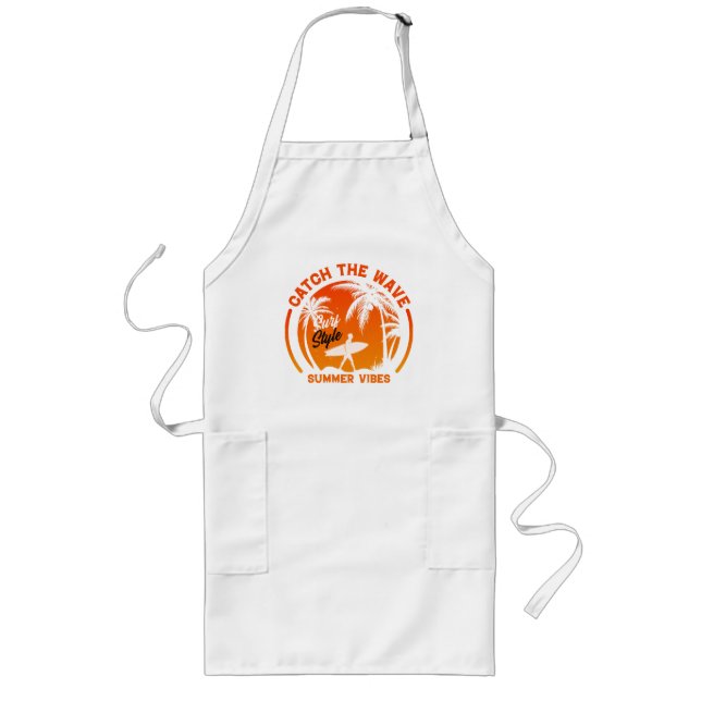 Catch the Wave Summer Vibes Long Apron (Front)