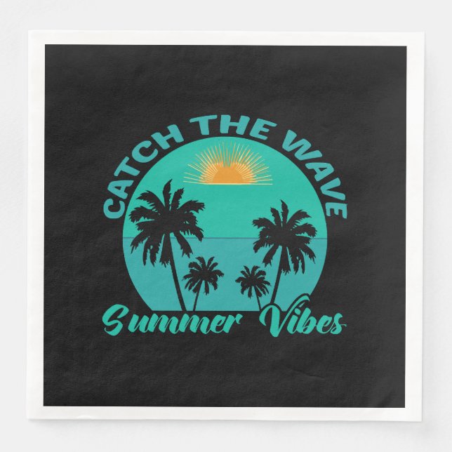 Catch the Wave Summer Vibes Napkin (Front)