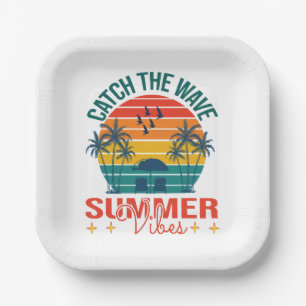 Catch the Wave Summer Vibes Paper Plate