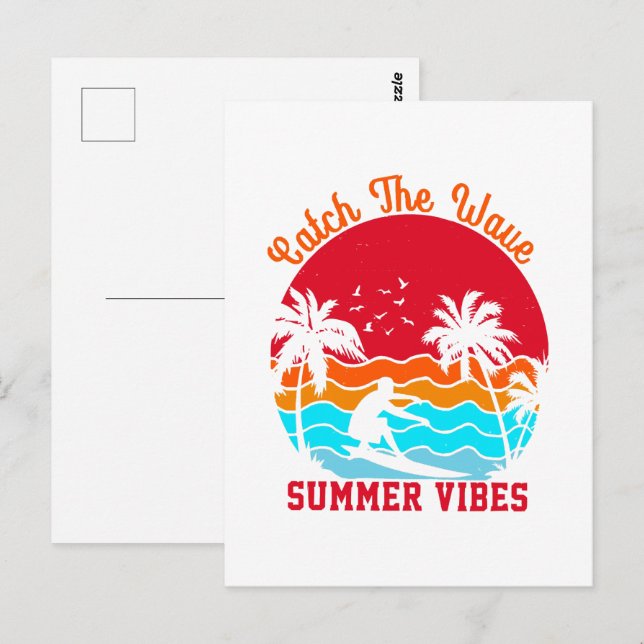 Catch the Wave Summer Vibes Postcard (Front/Back)