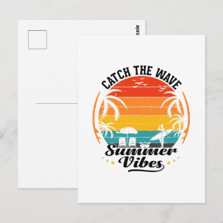 Catch the Wave Summer Vibes Postcard
