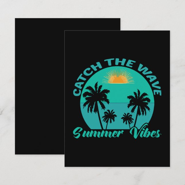 Catch the Wave Summer Vibes RSVP Card (Front/Back)