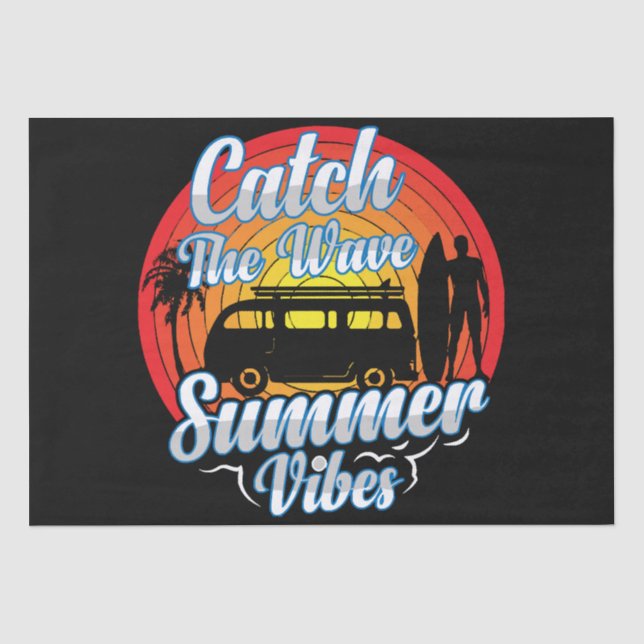 Catch the Wave Summer Vibes Tissue Paper (Front)