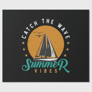 Catch the Wave Summer Vibes Wrapping Paper