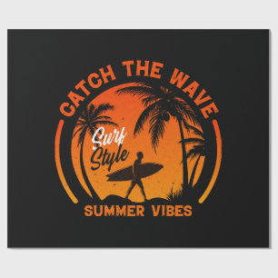 Catch the Wave Summer Vibes Wrapping Paper