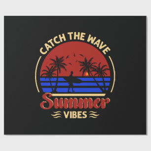 Catch the Wave Summer Vibes Wrapping Paper