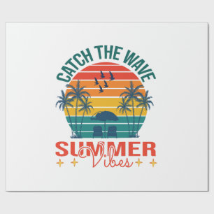 Catch the Wave Summer Vibes Wrapping Paper