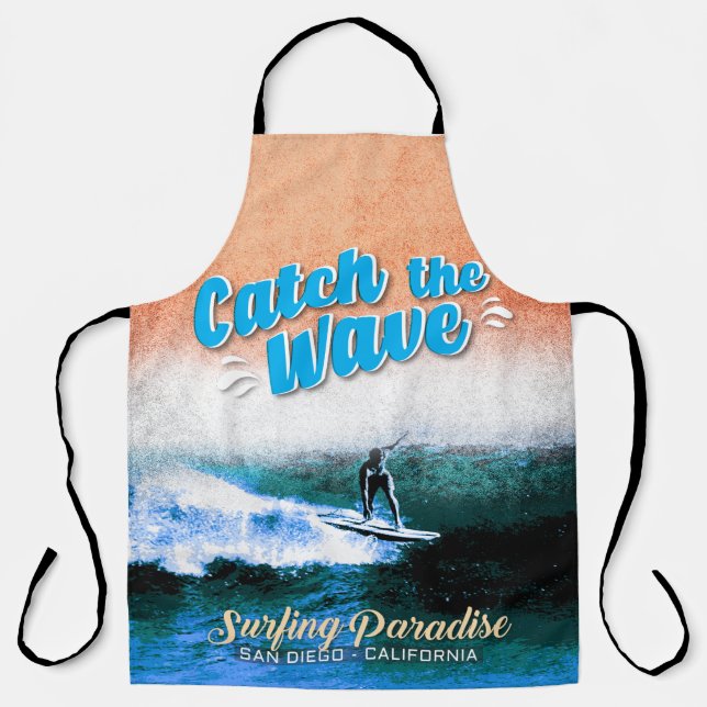 Catch the Wave - Surfing Paradise Apron (Front)