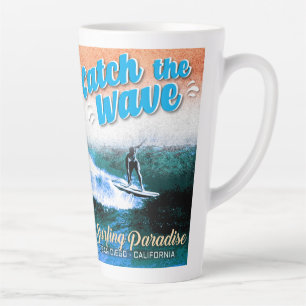 Catch the Wave - Surfing Paradise  Latte Mug