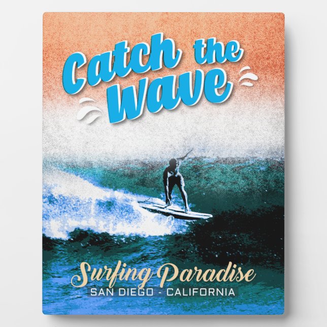 Catch the Wave - Surfing Paradise Plaque (Front)