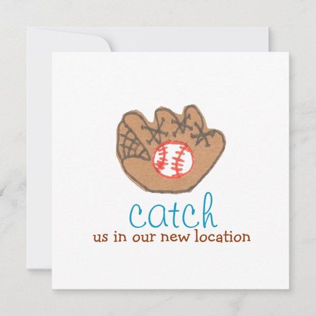 "Catch us in our new location" change of address Announcement (Front)