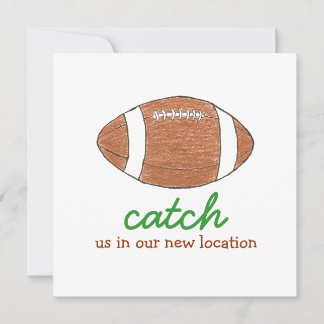 "Catch us in our new location" change of address Invitation (Front)
