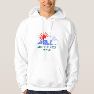 Catch You on the Next Wave – Sun & Wave Surf Art Hoodie