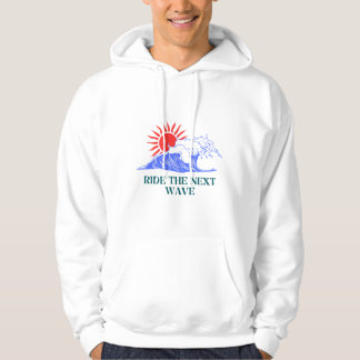Catch You on the Next Wave – Sun & Wave Surf Art Hoodie