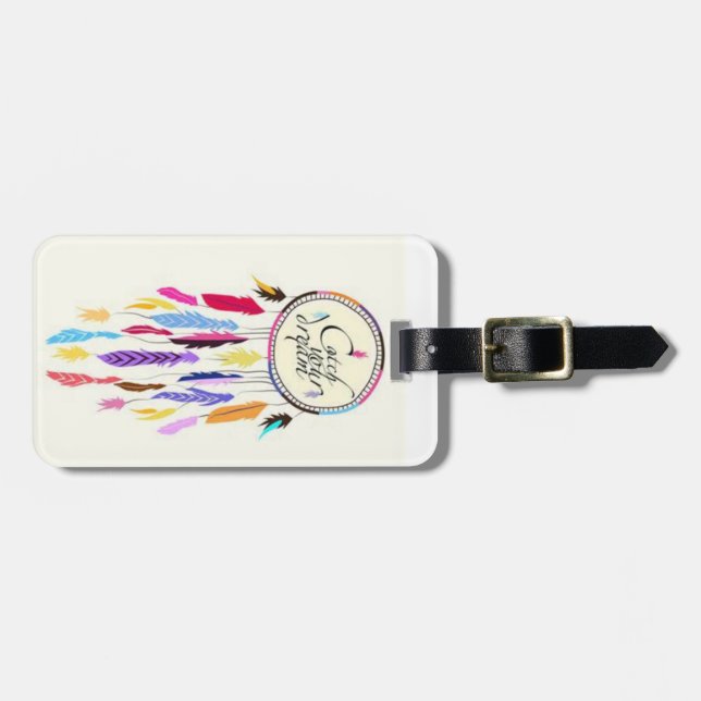 Catch Your Dreams Dreamcatcher Luggage Tag (Front Horizontal)
