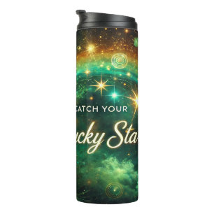 Catch Your Lucky Star Celestial Green Celestial Thermal Tumbler