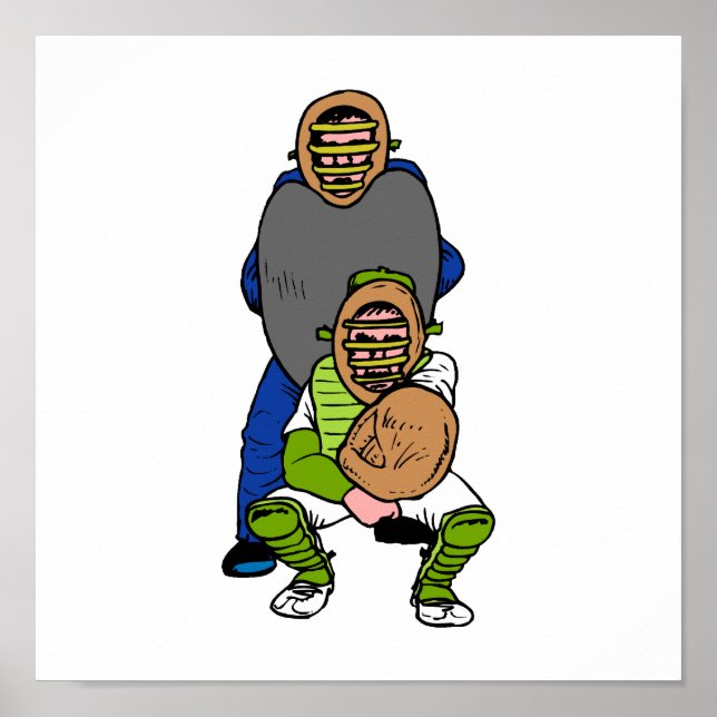 Catcher and Umpire Poster (Front)