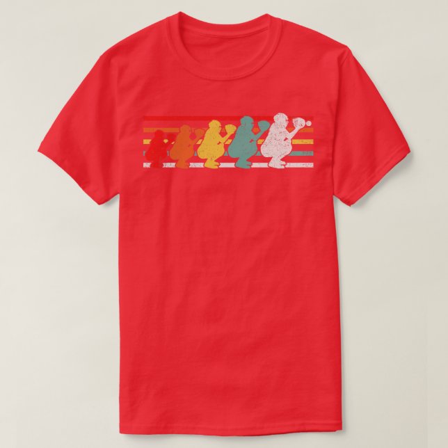 Catcher Baseball Softball T-Shirt (Design Front)