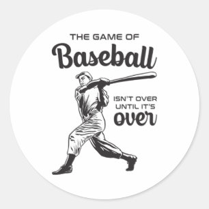 Catcher Baseball Sports Pitcher Funny Gift Idea Classic Round Sticker