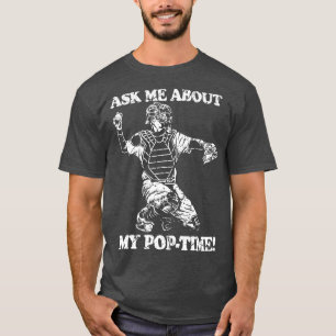 Catcher Catching Baseball Softball Time Defence Ca T-Shirt