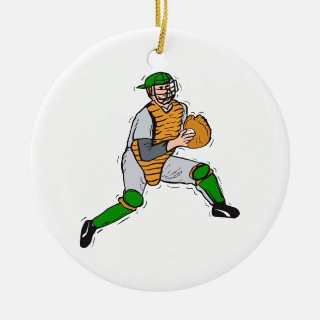 Catcher Ceramic Ornament (Front)
