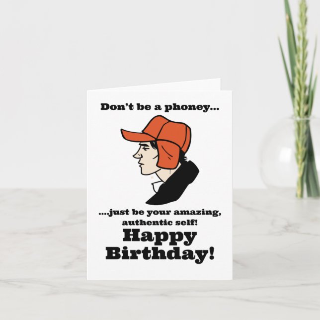 Catcher in the Rye Holden Caulfield Birthday  Card (Front)