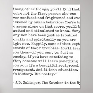 Catcher in the Rye Quote  Poster