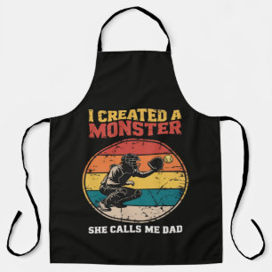 Catcher Softball Dad Father's Day Apron