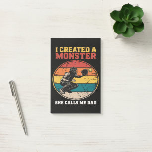 Catcher Softball Dad Father's Day Post-it Notes