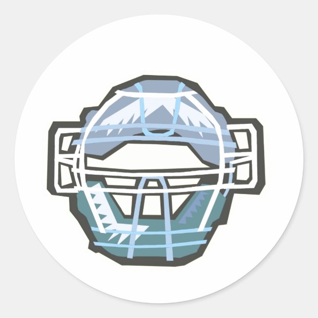 Catchers Mask Classic Round Sticker (Front)