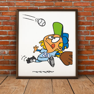 Catching A Baseball Poster