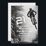 Catching Air - Mountain Bike Sketch 21st Birthday Invitation<br><div class="desc">This mountain bike 21st birthday party invitation features a pencil sketch of a mountain bike catching air on an amazing trail.</div>