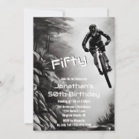Catching Air - Mountain Bike Sketch 50th Birthday