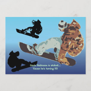 Catching Air Snowboarding Invitation