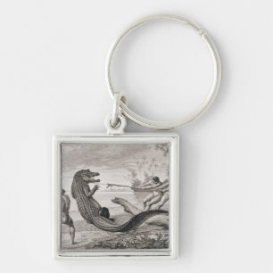Catching an alligator with lasso key ring