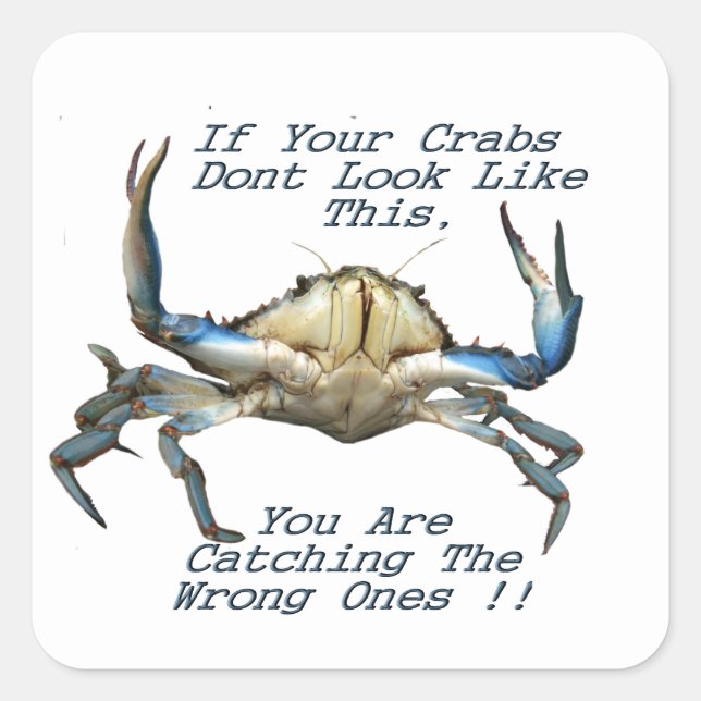 Catching Crabs, Funny Stickers (Front)