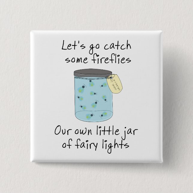 Catching Fireflies 15 Cm Square Badge (Front)